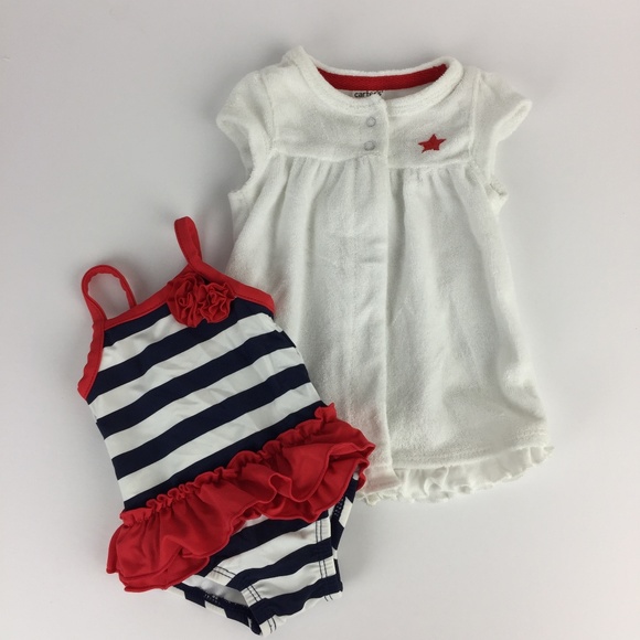Carter's Other - NWT Carters Swimsuit + Coverup Set size NB